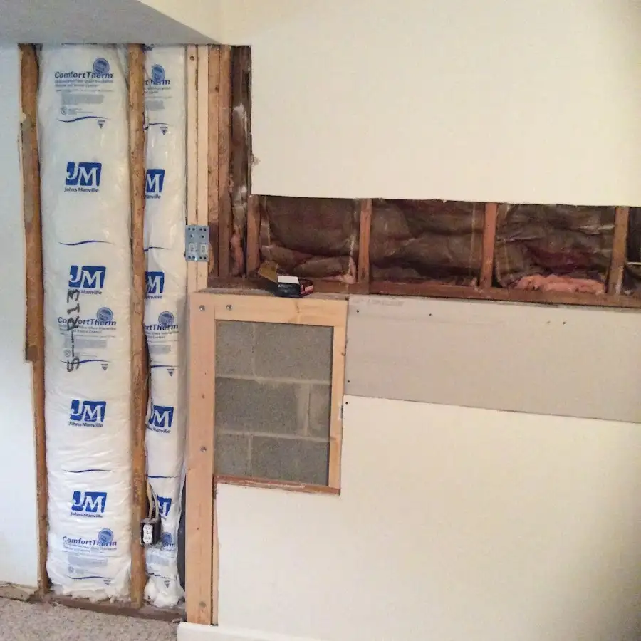 Wall insulation replacement during Contents Cleaning & Restoration in Frankfort